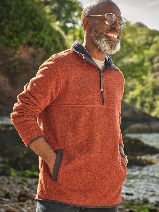 Haxby Burnt Orange Half Neck Sweatshirt (B15984) | €39