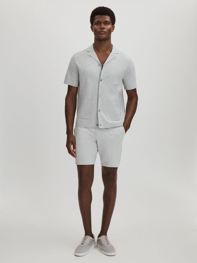 Paige Tailored Knitted Shorts in Grey (B21655) | €122