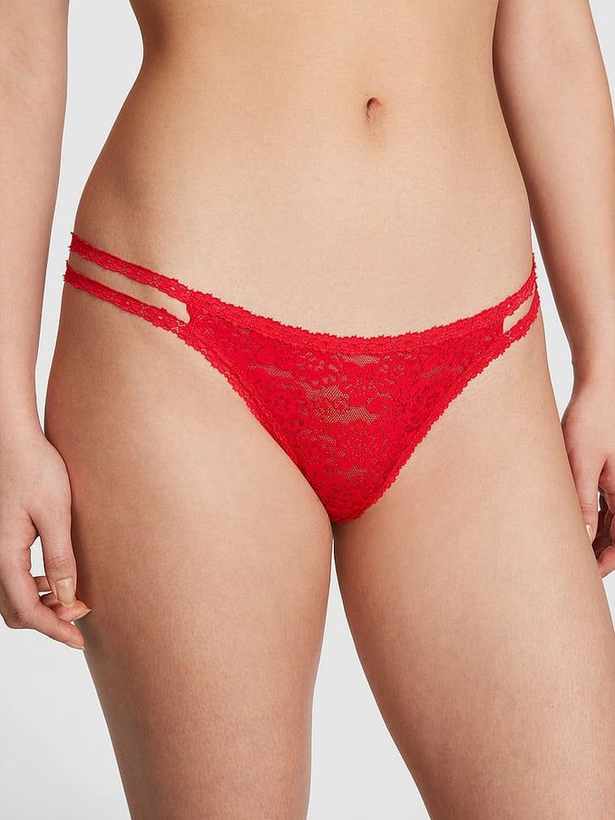 Red Pepper Double Strap Thong Floral Lace Knickers (B22004) | €10.50
