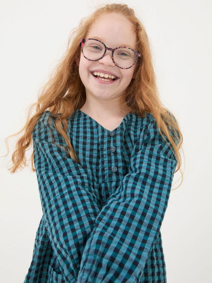Polly Blue Gingham Dress (B24957) | $20