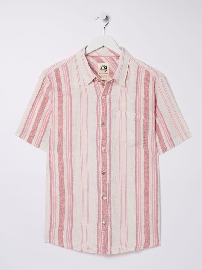 Pink Short Sleeve Danby Stripe Shirt (B25420) | €36