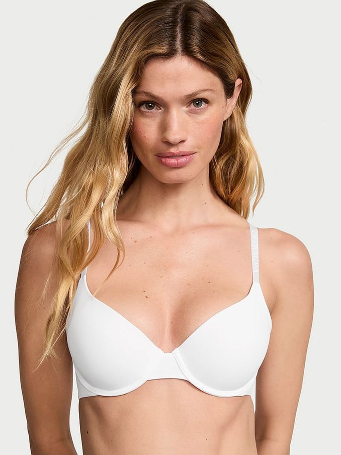 White Logo Strap Demi Lightly Lined Bra (B25547) | €40