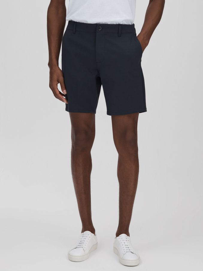 Paige Tailored Knitted Shorts in Deep Anchor (B27925) | €122