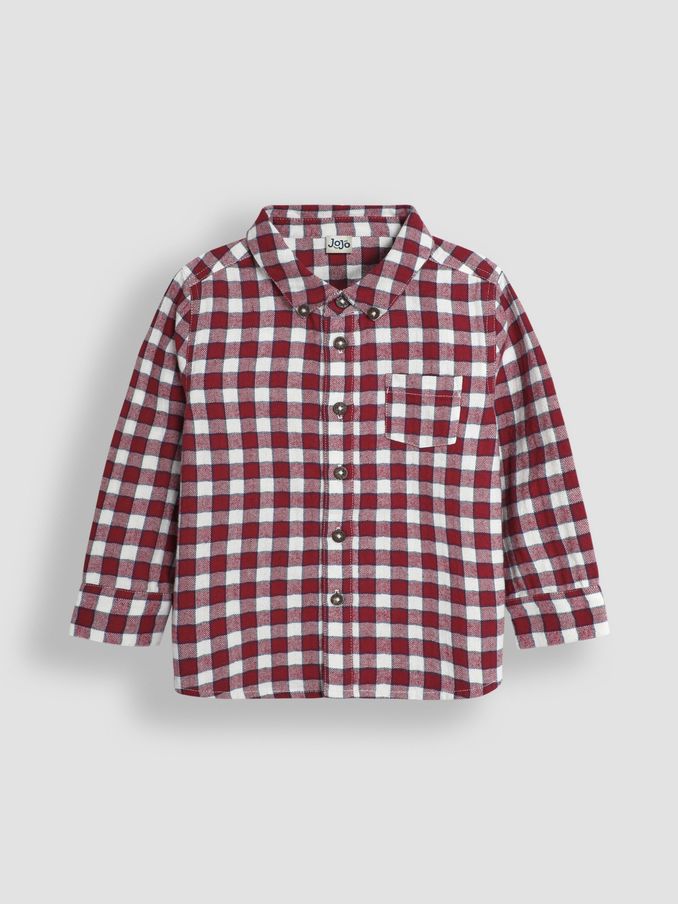 Burgundy Gingham Shirt (B28460) | $16