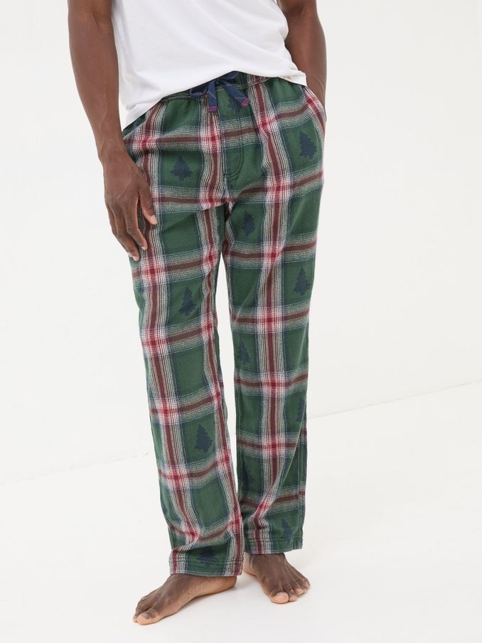 Green Christmas Tree Check Pyjama Bottoms (B33428) | €33