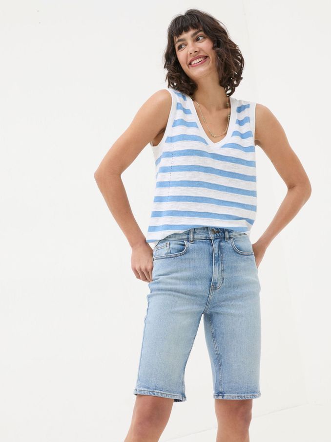 Bisley Blue Denim Bermuda Shorts (B33579) | $40