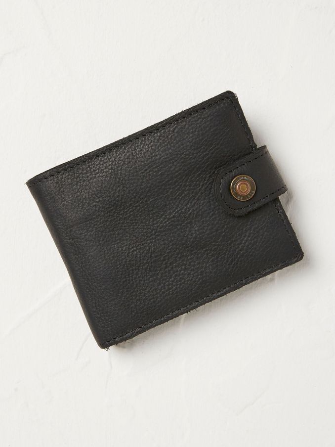 Black Multi Compartment Leather Wallet (B33641) | $38