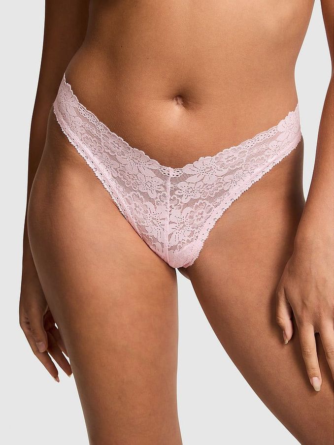 Pink Tulip Brazilian Floral Lace Knickers (B35379) | €10.50