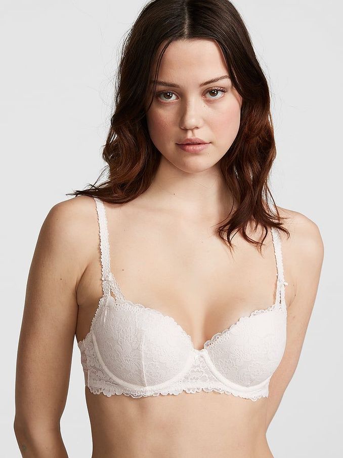Coconut White Balcony Lace Push Up Bra (B37342) | €40 - €41