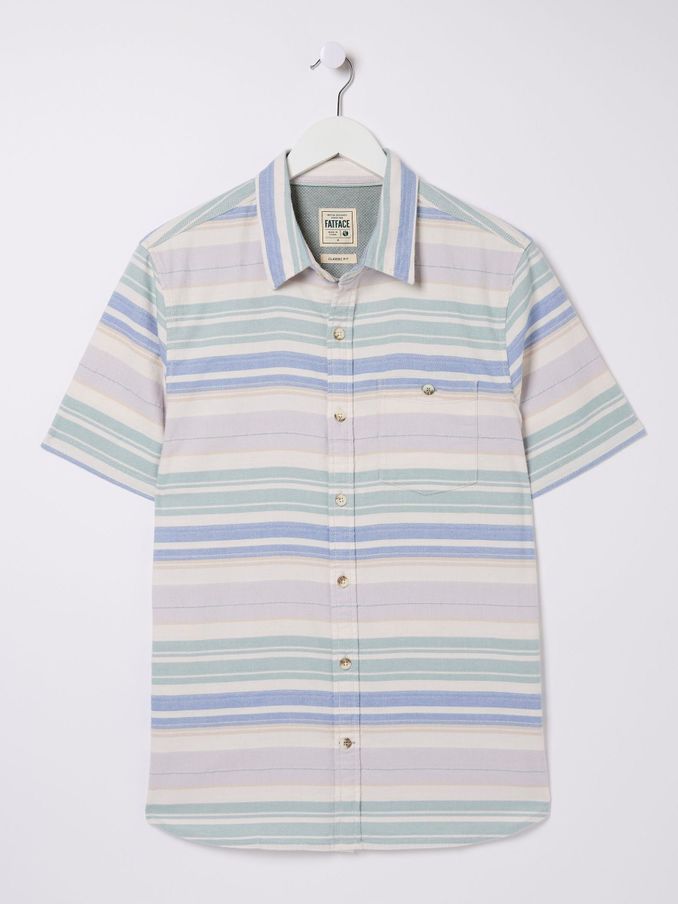 Purple Short Sleeve Trescott Stripe Shirt (B37627) | €34 - €36