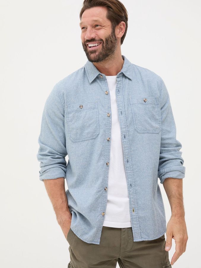 Blue Long Sleeve Malton Shirt (B37699) | €39