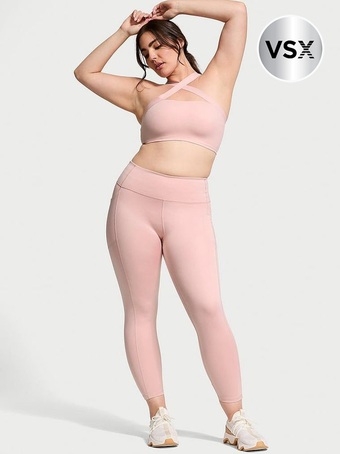 Chalk Rose Pink 7/8 Length Essential Pocket Leggings (B37813) | €40