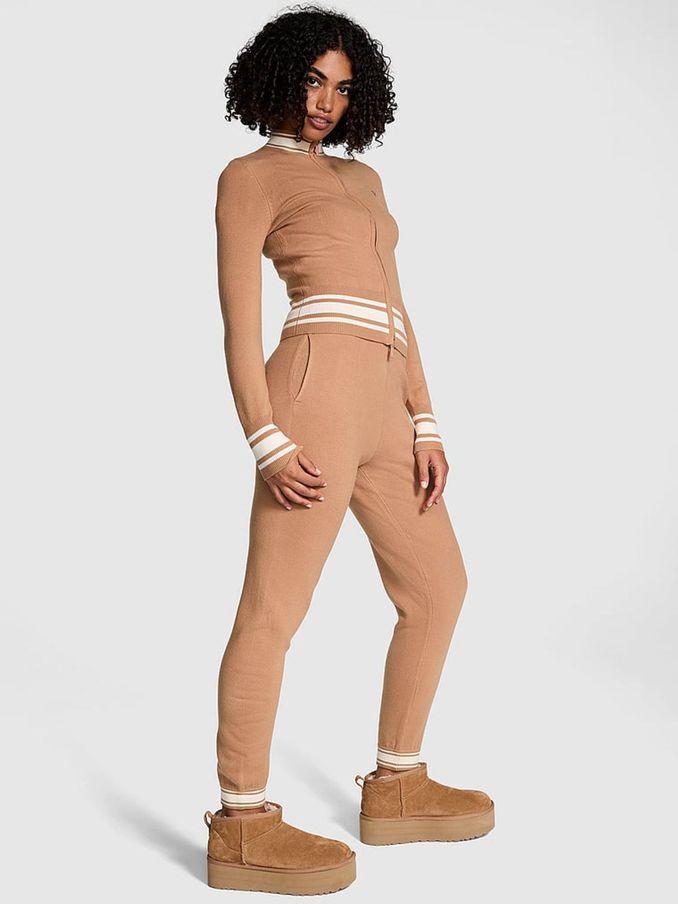 Toffee Brown Cuffed Knitted Joggers (B41246) | €25