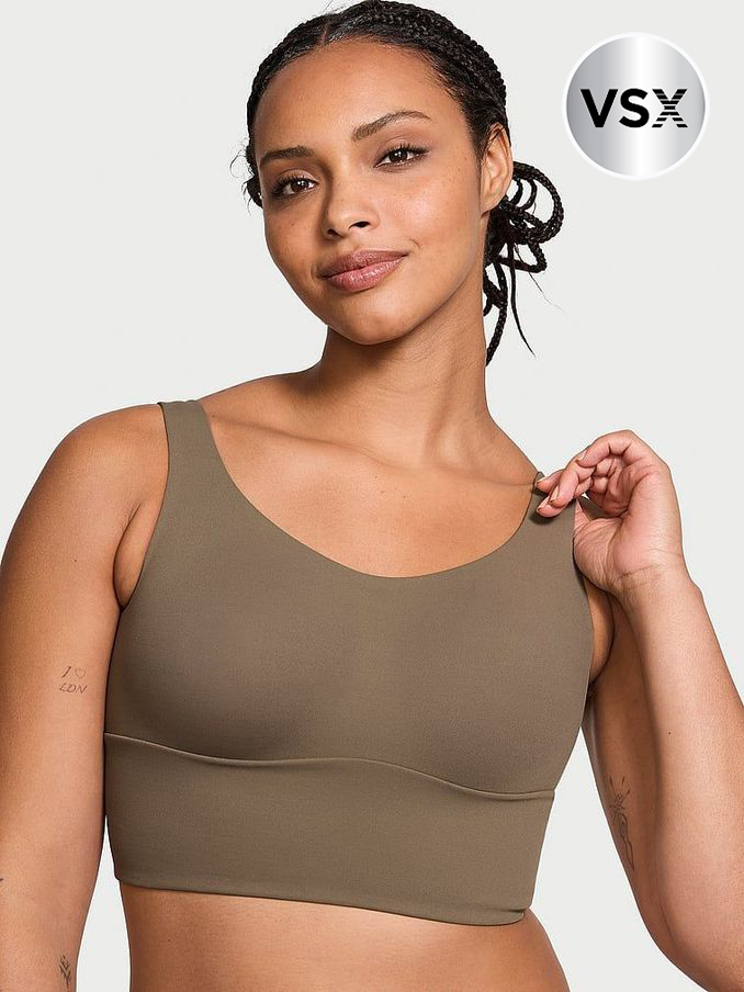 Terra Olive Green Cross Back Mesh Sports Bra (B42150) | €56