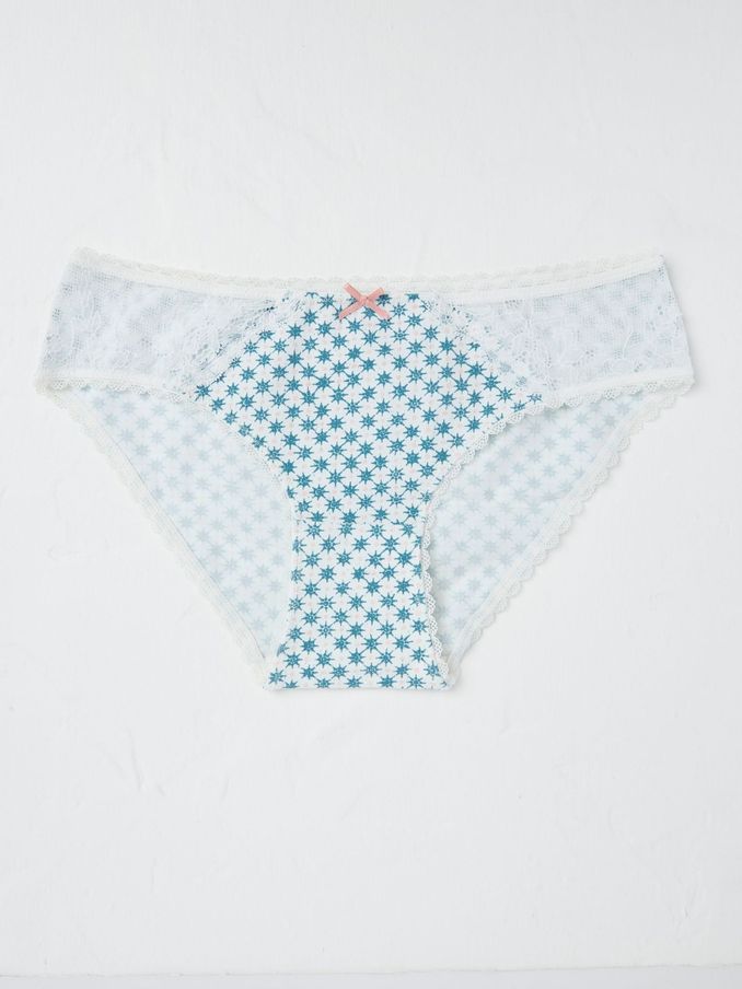 Ivory Geometric Mini Knickers (B46092) | €5
