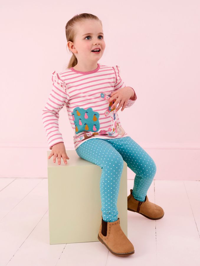 Pink Guinea Pig Appliqué Frill Top (B46501) | $12