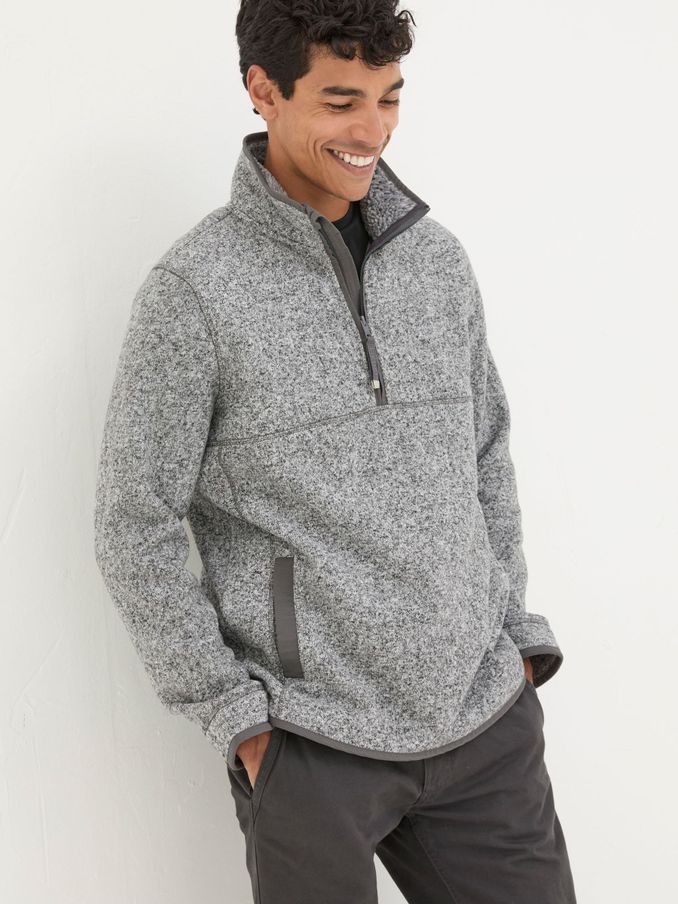 Haxby Grey Half Neck Sweatshirt (B47474) | €44