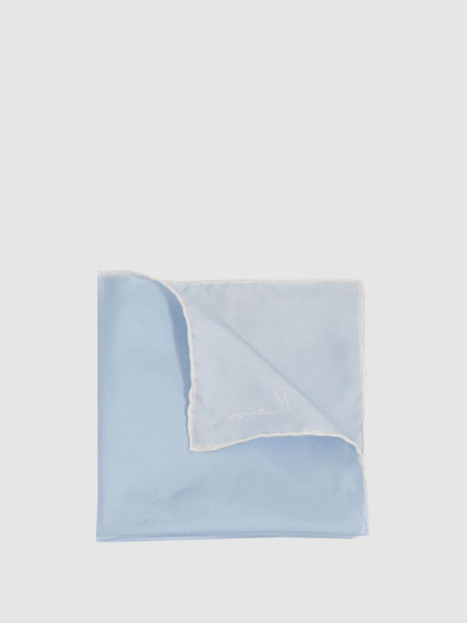 Ceremony Light Blue Silk Pocket Square (B48721) | AED215