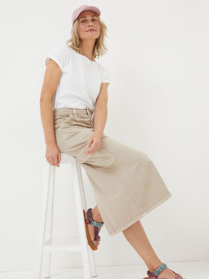 Candace Natural Cargo Midi Skirt (B48973) | €36