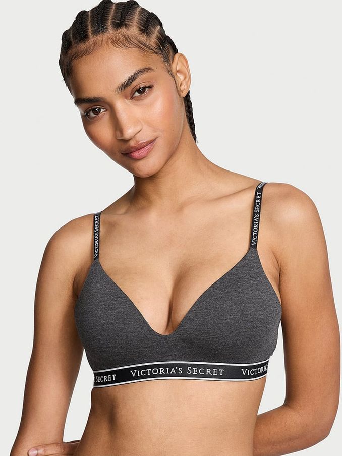 Charcoal Heather Grey Non Wired Lightly Lined Bra (B52853) | €40