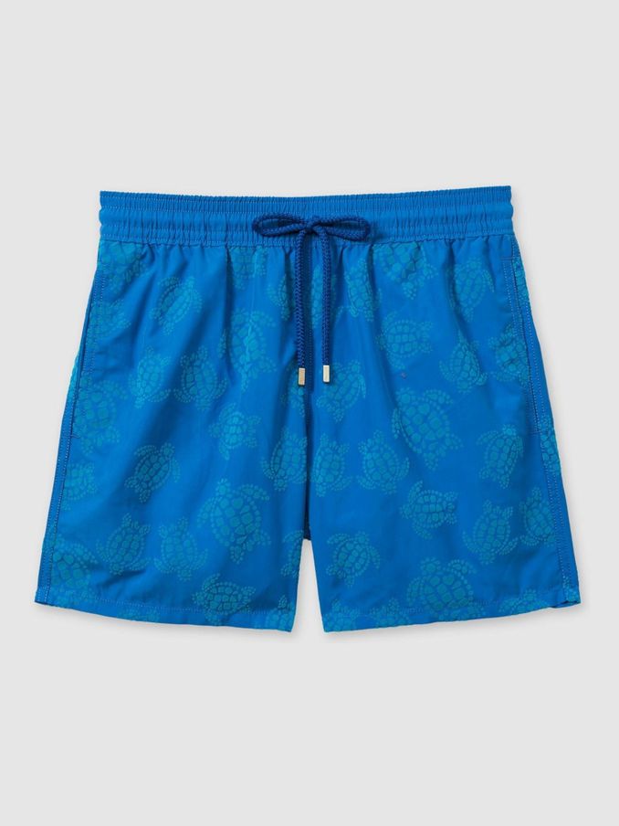 Vilebrequin Bleu Marine Shell Print Swim Shorts in Palace Blue (B54595) | CA$460
