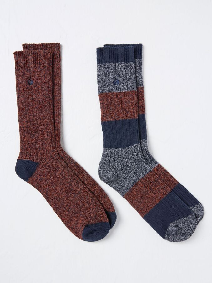 Nathan Blue Geo Socks 2 Pack (B58386) | €10