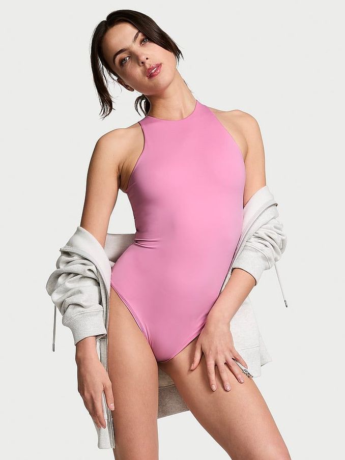 Moonstone Pink Soft Stretch Tank Bodysuit (B58653) | €29