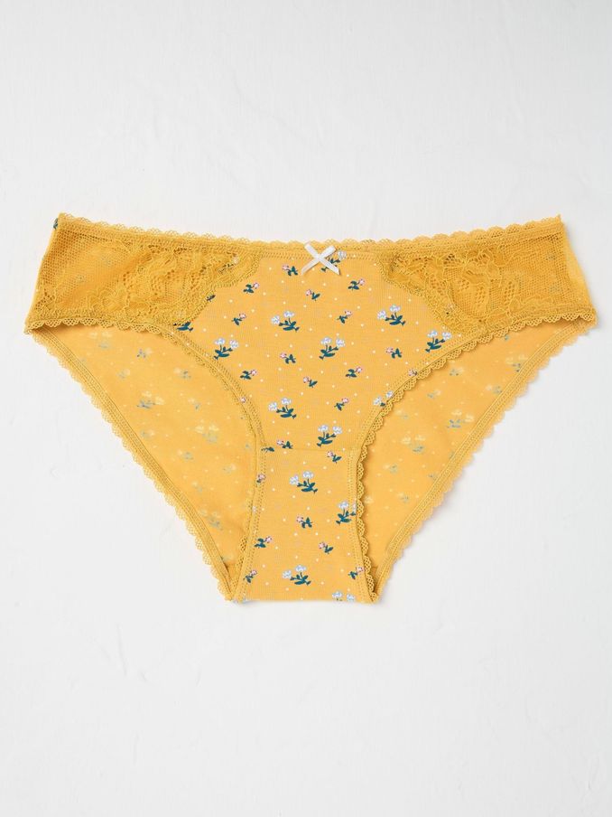 Lottie Yellow Floral Knickers (B59381) | €5