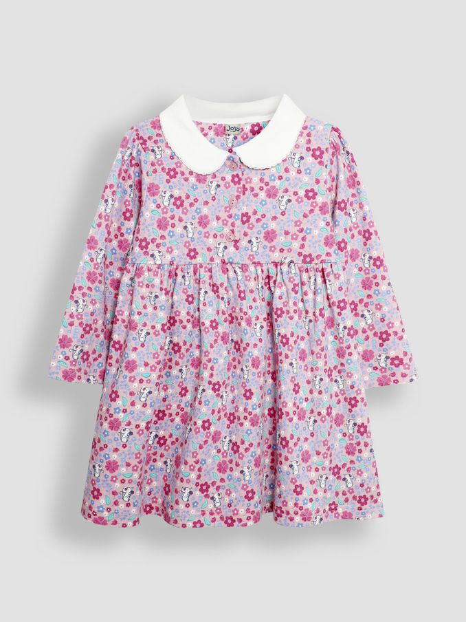 Pink Mouse Floral Peter Pan Dress (B60088) | $16