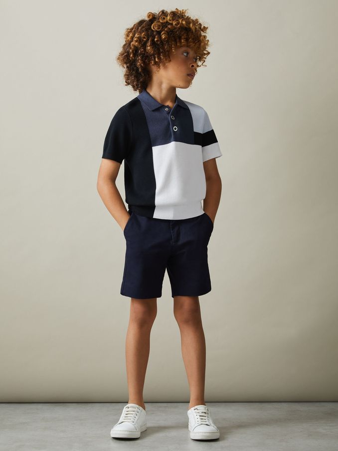 3-9 yrs Colourblock Polo Shirt in Blue Multi (B61687) | €36