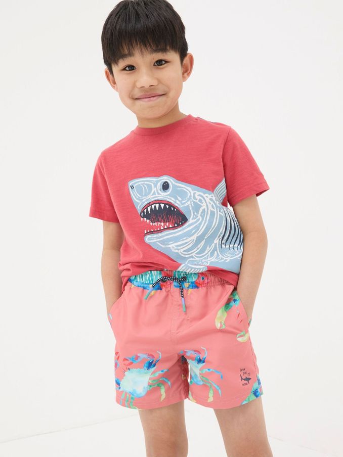 Coral Pattern Swim Shorts (B61851) | $11