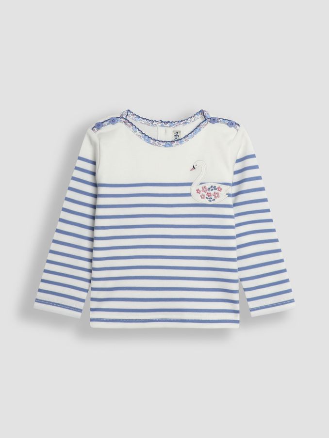 Blue Swan Cotton Long Sleeve Pocket Breton Top (B63838) | $13