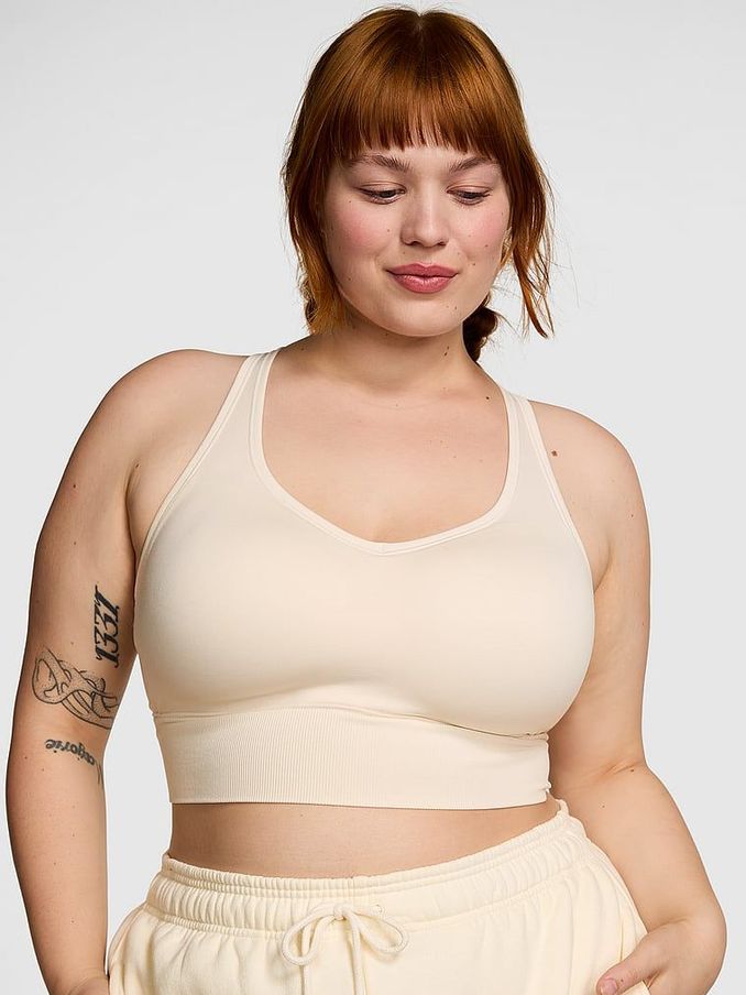 White Shell Seamless Sports Bra Top (B65276) | €15