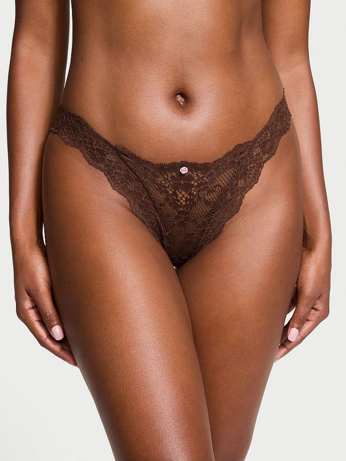 Ganache Nude Brazilian Lace Knickers (B65766) | €15.50