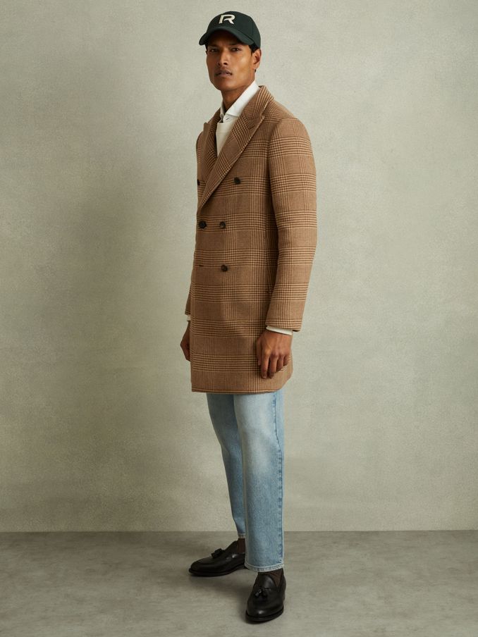 Rimini Camel Wool Blend Double Breasted Overcoat (B66573) | €156