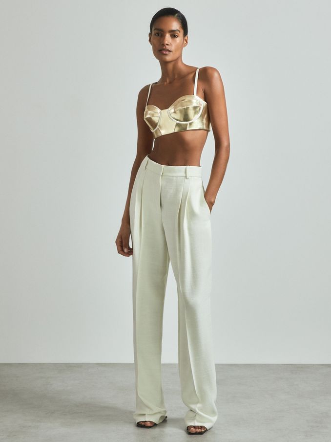 Atelier Metallic Bustier Top in Gold (B69118) | €283