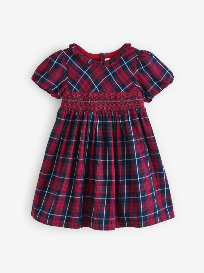Christmas Red Tartan Party Dress (B72603) | $45