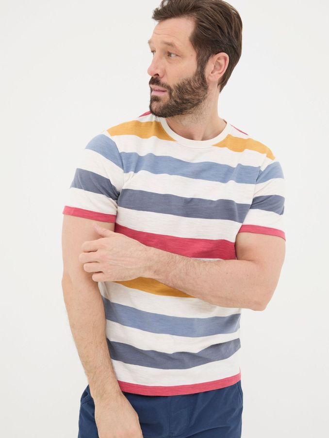 Natural Seacombe Block Stripe T-Shirt (B74634) | €23