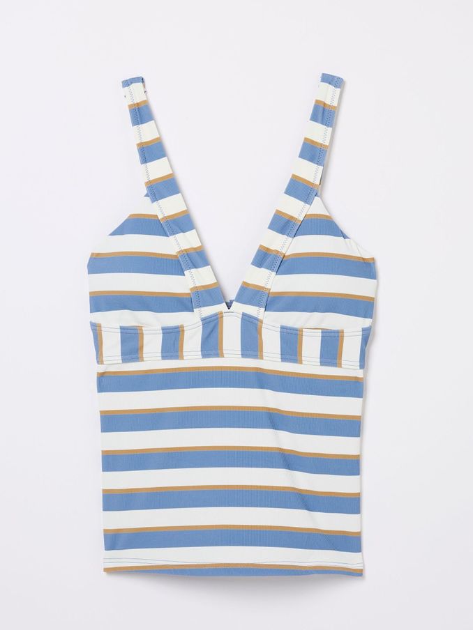 Enya Blue Stripe Tankini Top (B75198) | €29