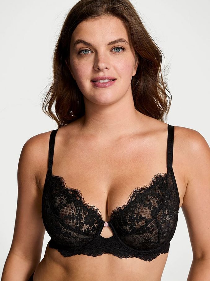 Black Full Cup Support Lace Bra (B75608) | €56
