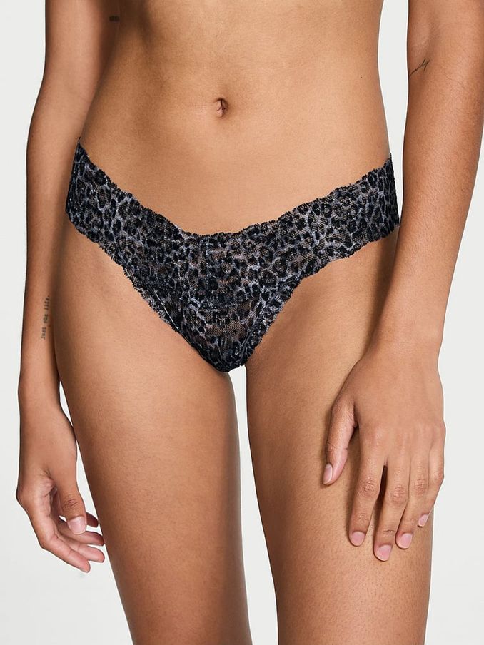 Tornado Grey Leopard Thong Knickers (B75708) | €10.50