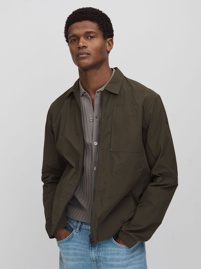 Scandinavian Edition Lightweight Jacket in Dark Olive (B78001) | US$240