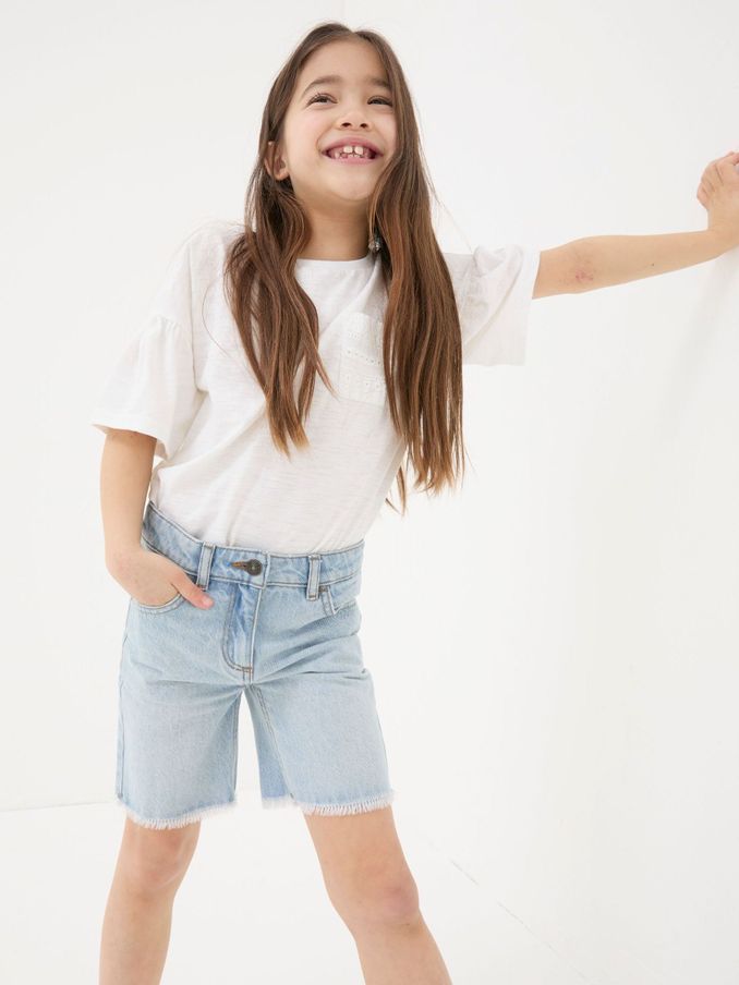 Blue Denim Bermuda Shorts (B80016) | $18