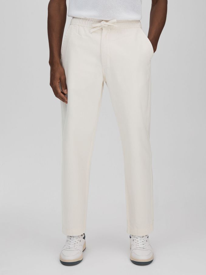 Wax London Cotton Drawstring Trousers in Ecru (B80946) | €72