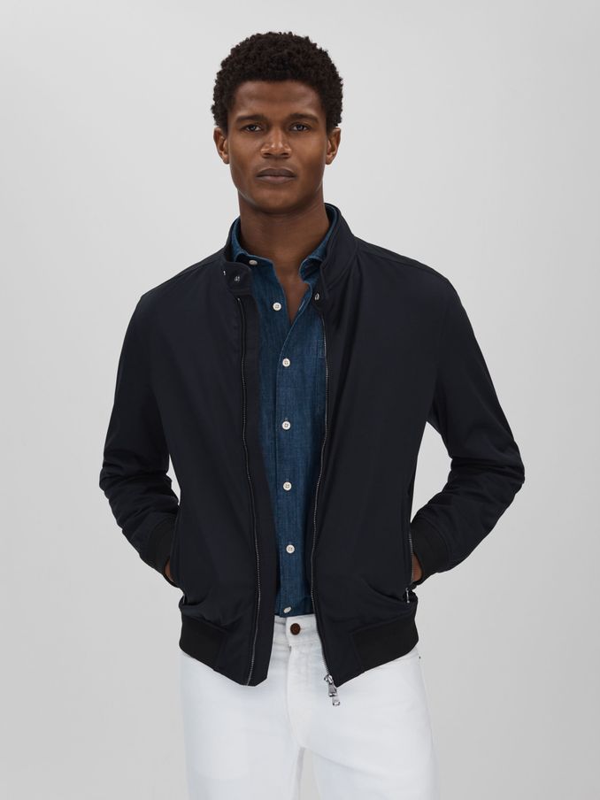Oscar Jacobson Water Resistant Softshell Jacket in Blue (B81065) | 710 SAR