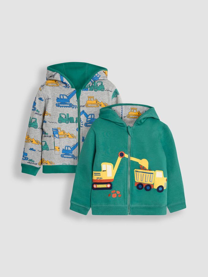 Green Construction Applique Reversible Hoodie (B81478) | $21