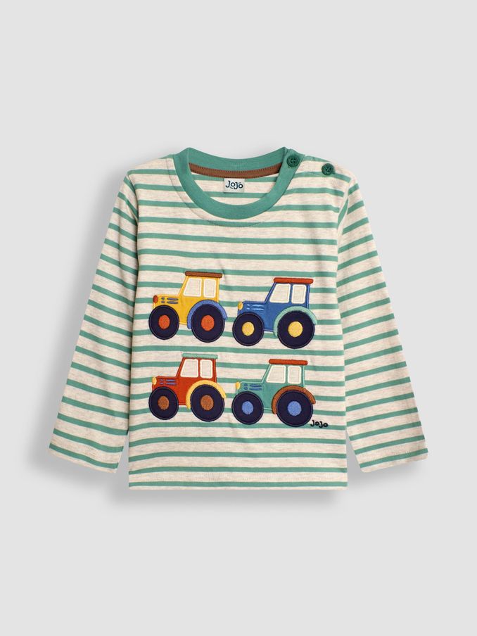 Natural Tractor Appliqué Top (B82269) | $13