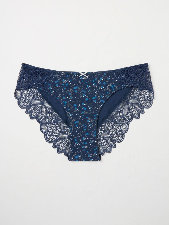 Navy Star Print Cheeky Knickers (B83452) | €5