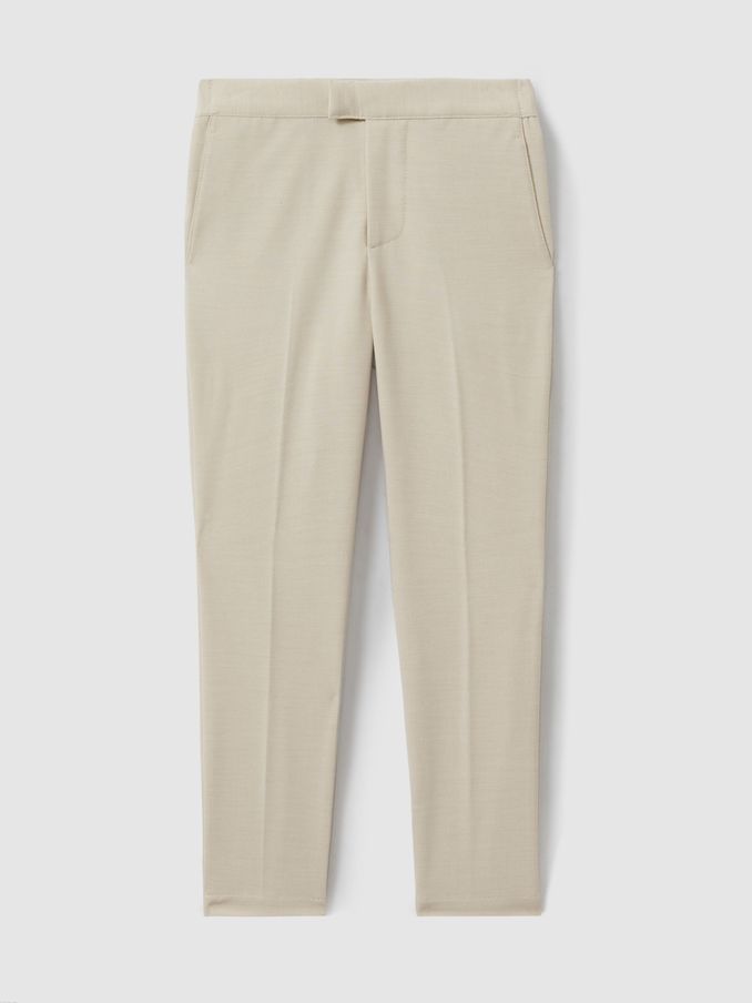 9-13 yrs Elasticated Waist Trousers in Stone (B84396) | US$24
