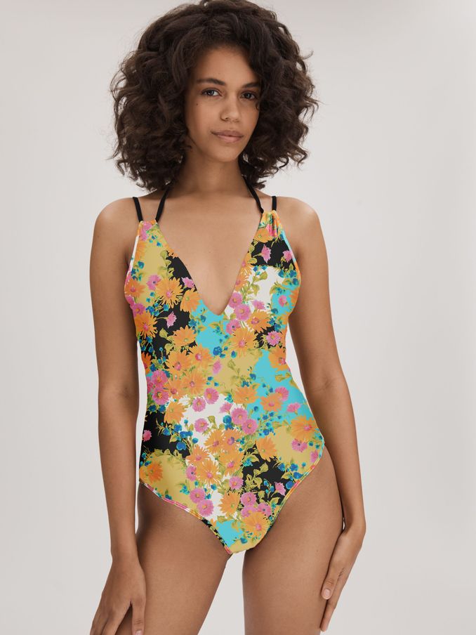 Florere Printed Dual Strap Swimsuit in Multi (B85721) | €41